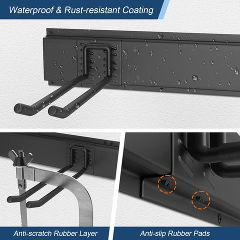 Housolution 96-inch track can be segmented or extended to fit storage needs.
