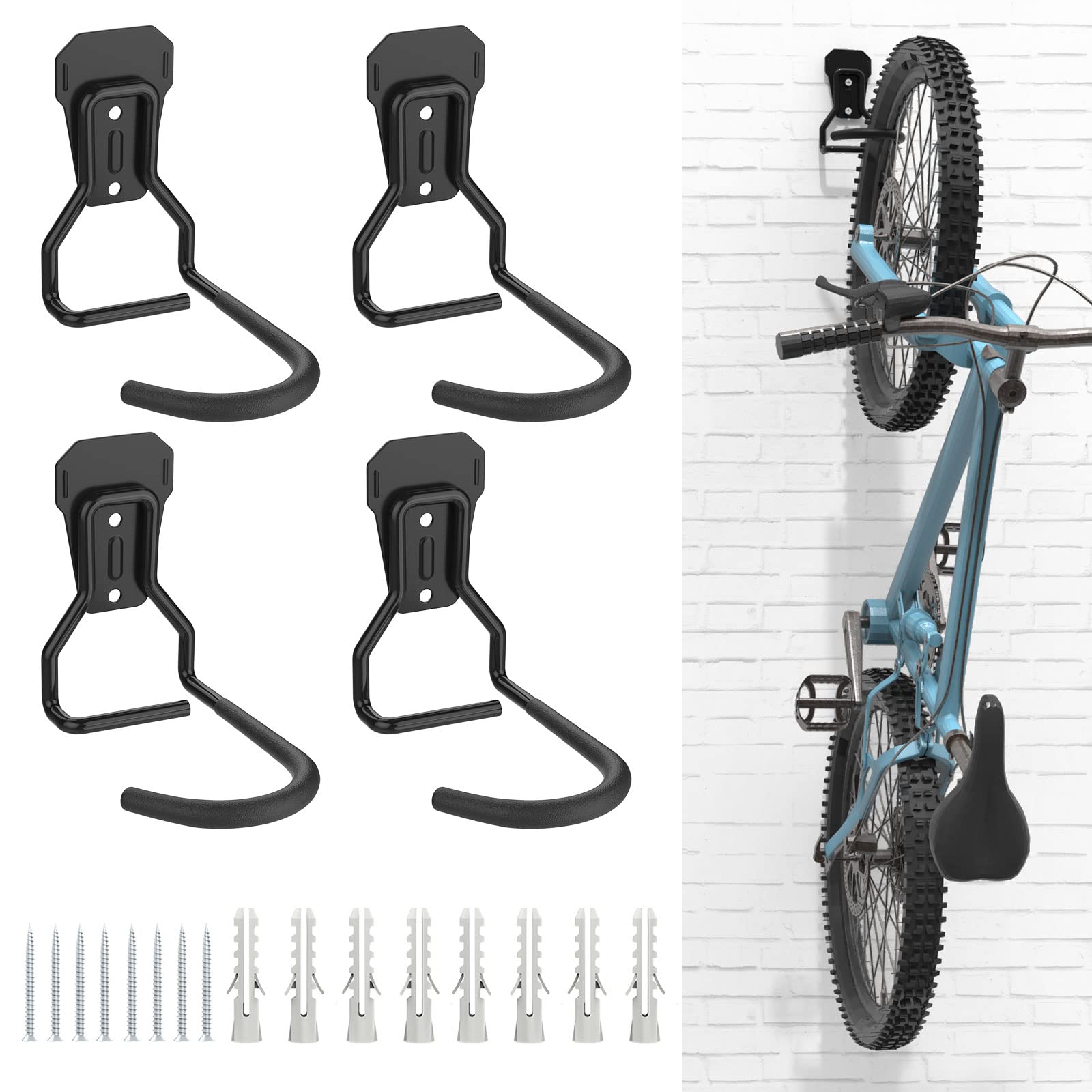 Housolution bike wall mount front view showing space-saving design