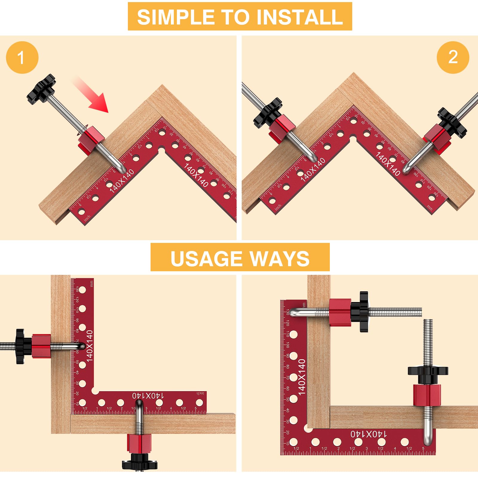 Housolution cabinet and drawer assembly clamp aids level bonding for boxes and frames.
