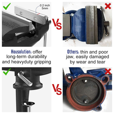 Housolution chrome-plated spindle ensures smooth adjustment and long-lasting performance.