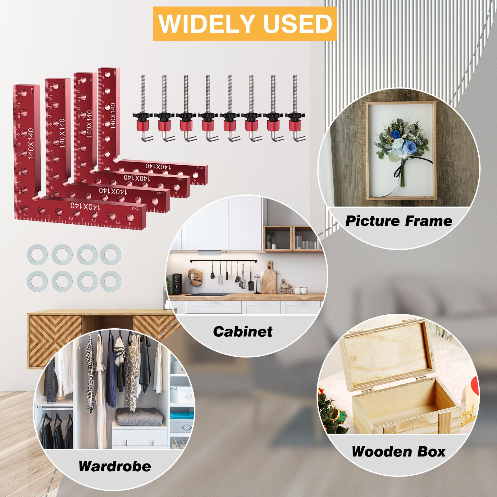 Housolution ergonomic plum-knob grip makes adjustments smooth during projects.