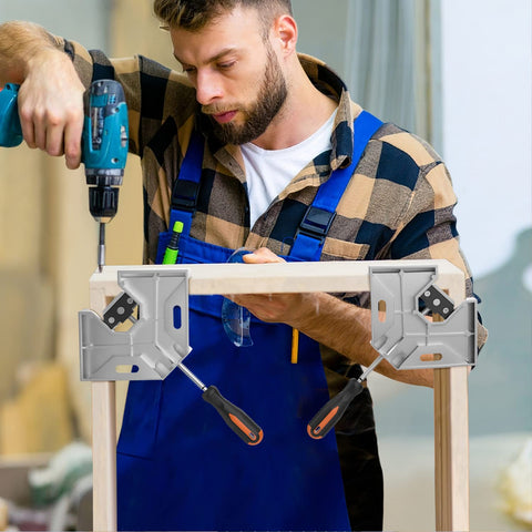 Housolution photo-frame vise holder keeping frames square during mounting