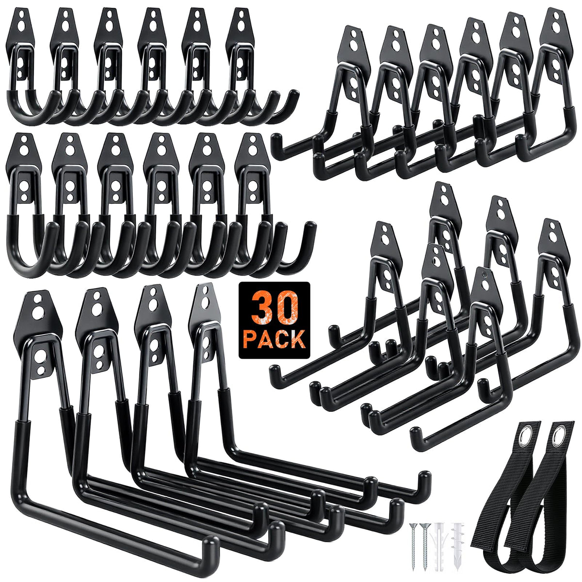 Housolution steel garage hook with anti-slip coating grips items securely