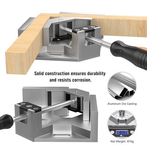 Housolution swing-jaw clamp highlighting adjustable jaw for thickness accuracy