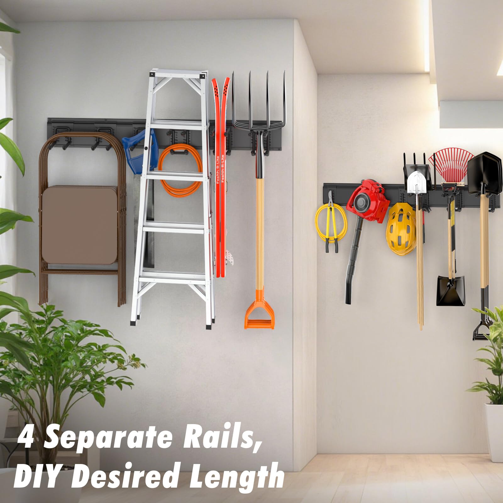 Housolution twelve adjustable hooks on panel enable flexible tool organization