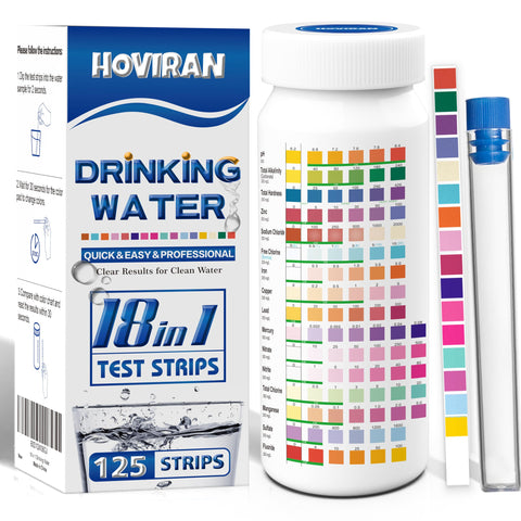 HOVIRAN 125ct drinking-water test strips kit for quick home quality checks.