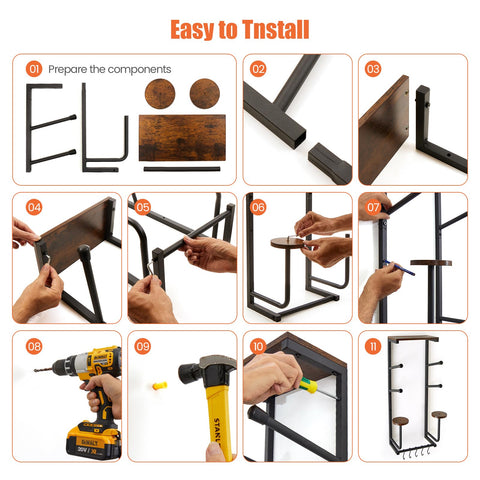 Hovnuyee installation steps with marked holes and level alignment