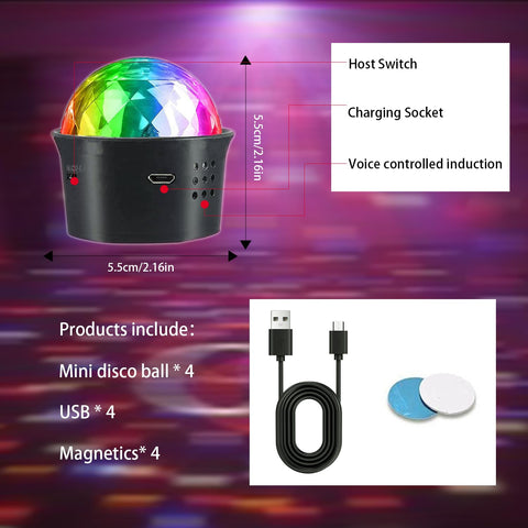 HOVOYNN Mini Disco Ball Light ideal party decor for unforgettable celebrations.