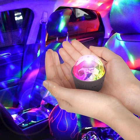 HOVOYNN Mini Disco Ball Light sound-activated mode syncs with music.