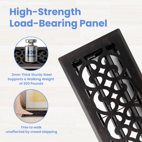 Howeall 4x10 inch floor register dampers provide precise airflow control