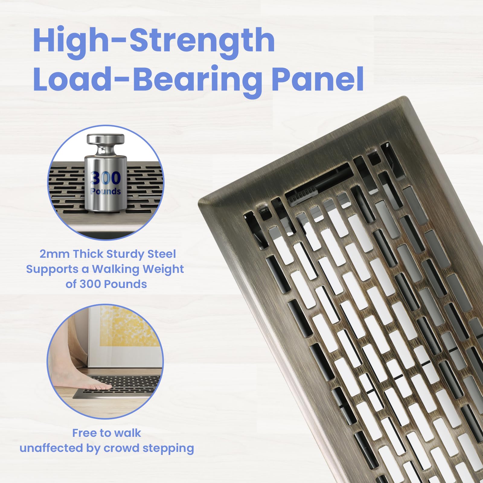 Howeall adjustable damper airflow control for customizable center-air comfort.