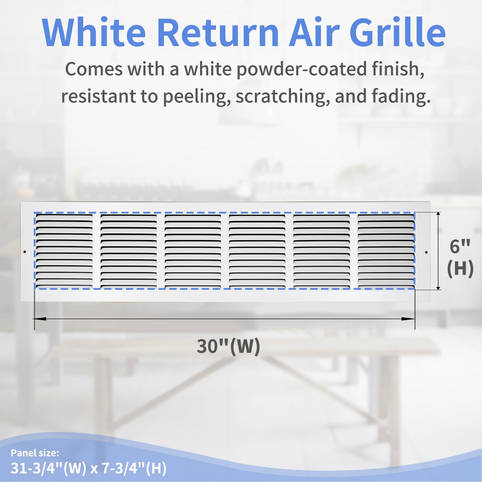 Howeall air return grille detailed louvers shows quiet, efficient airflow