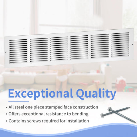 Howeall air return grille side view illustrating universal ceiling and wall compatibility