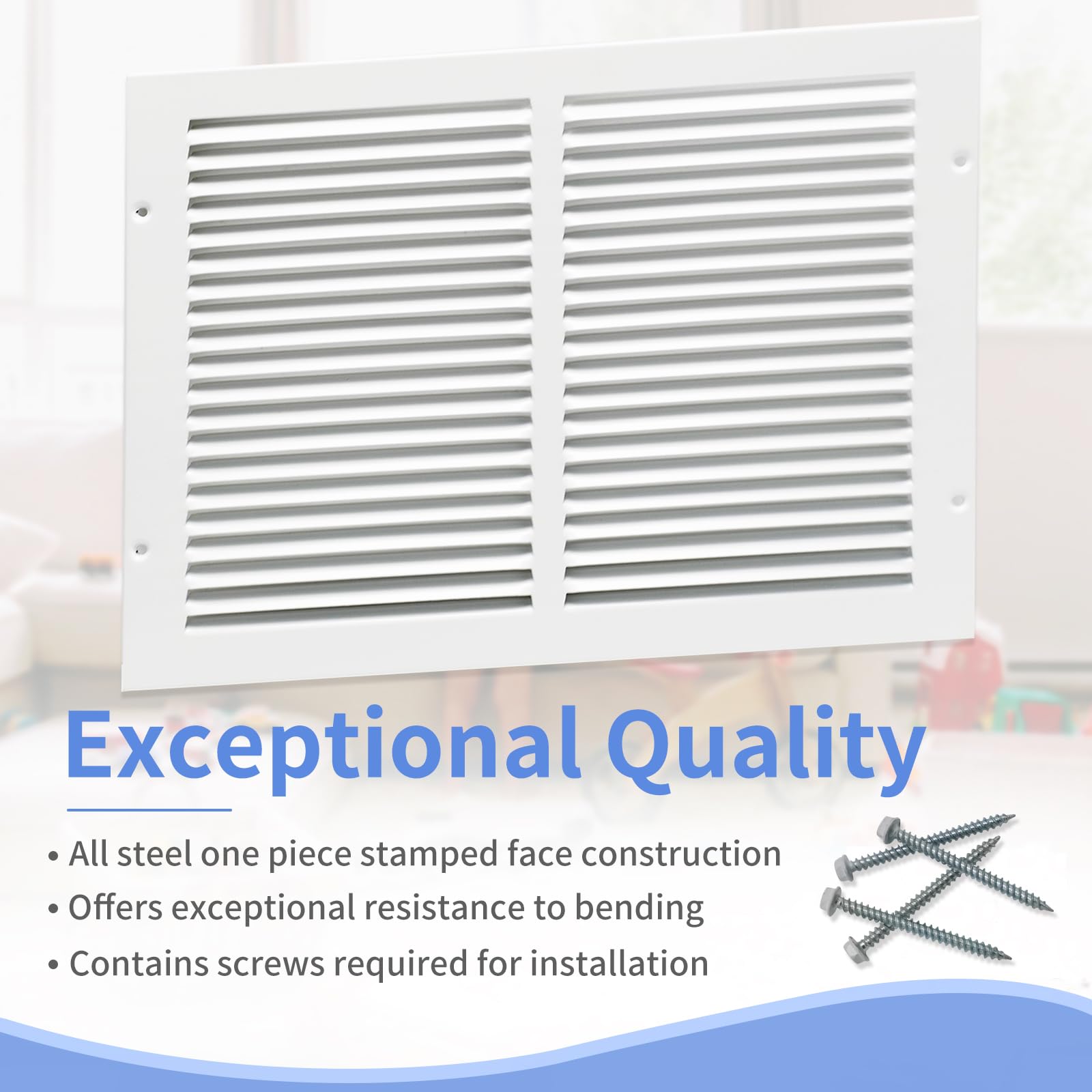 Howeall vent cover ceiling installation illustrating clean fit