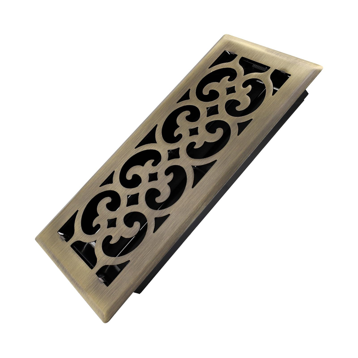 Howeall Charlotte design floor register front view showing elegant finish and airflow direction
