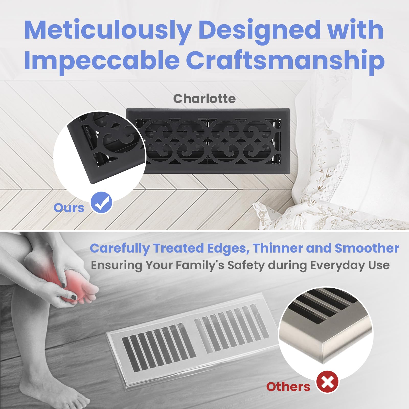 Howeall Charlotte easy-install no-tools design enables quick setup.