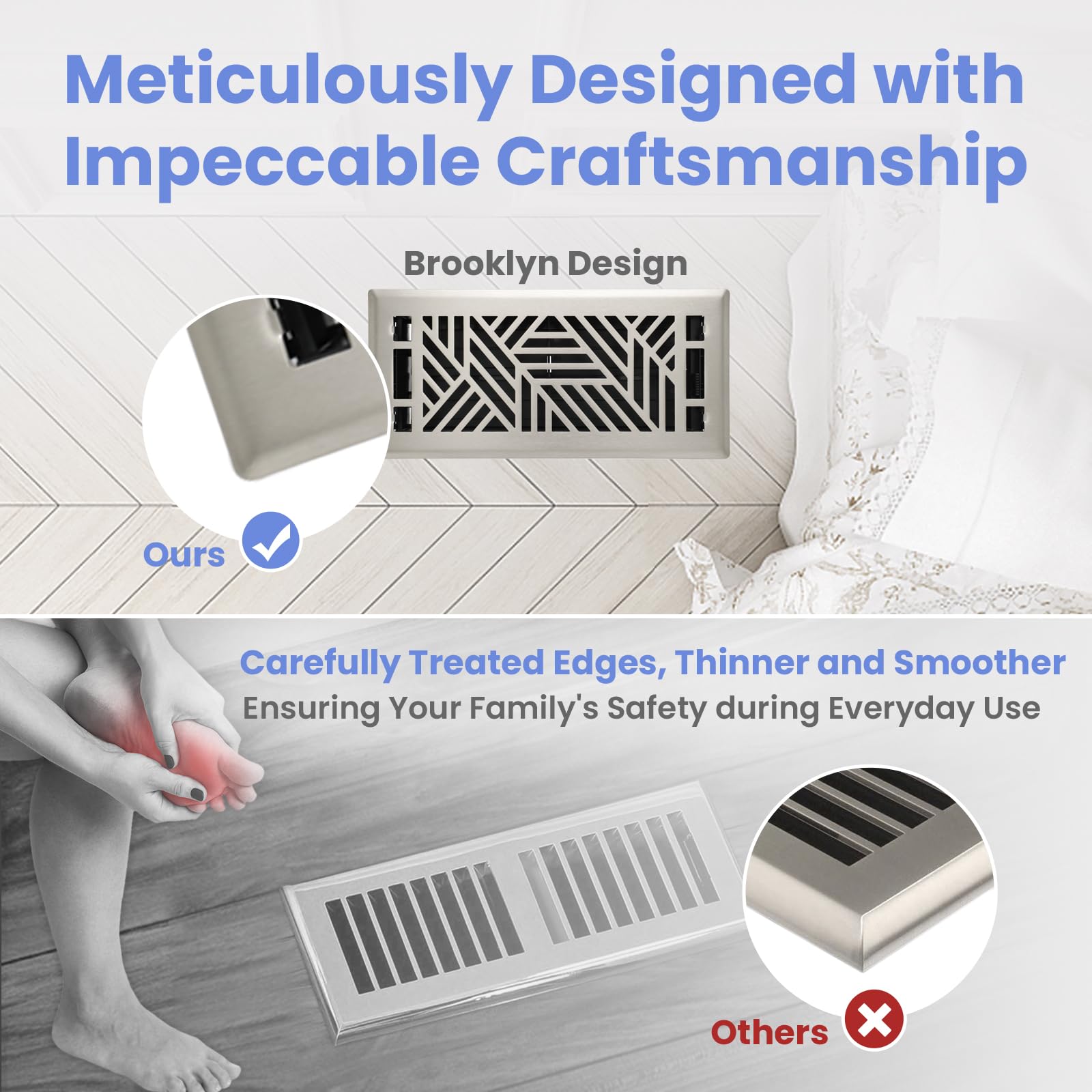 Howeall decorative Brooklyn pattern vent enhances any room's style