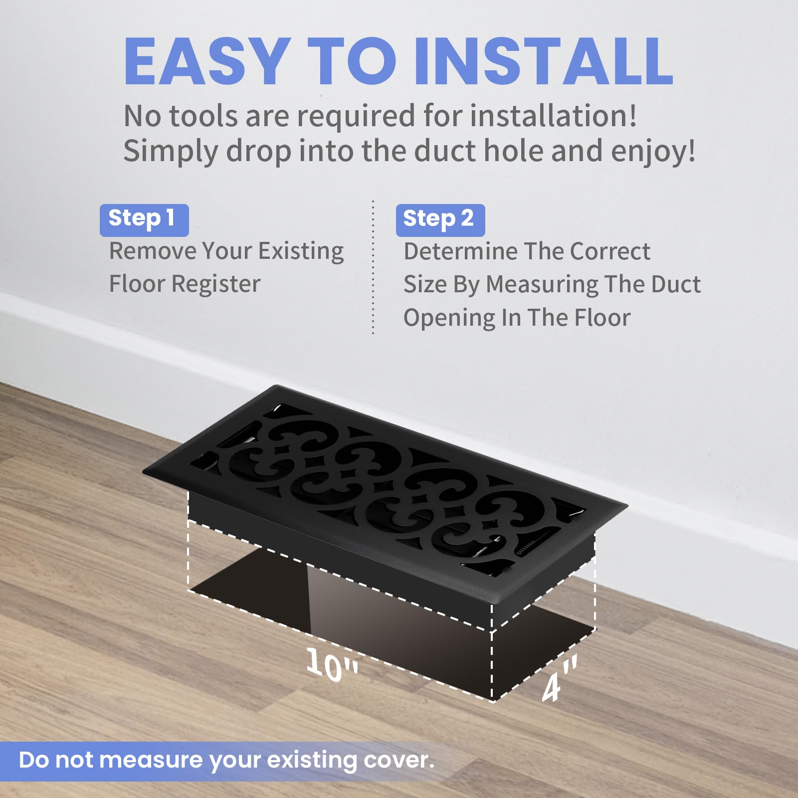 Howeall easy install requires no screws or tools for quick setup