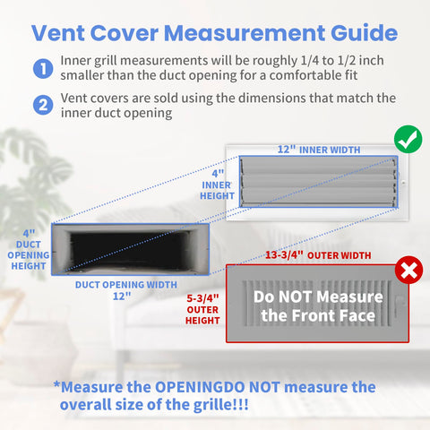 Howeall sleek minimalist vent cover blends into any room decor.