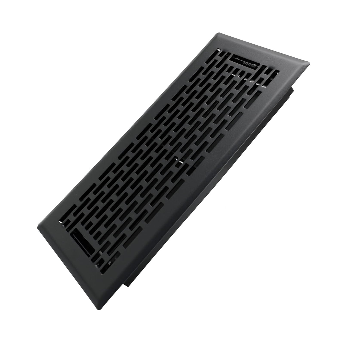 Howeall heavy-duty floor register in matte black, 4x10, built to withstand heavy foot traffic.
