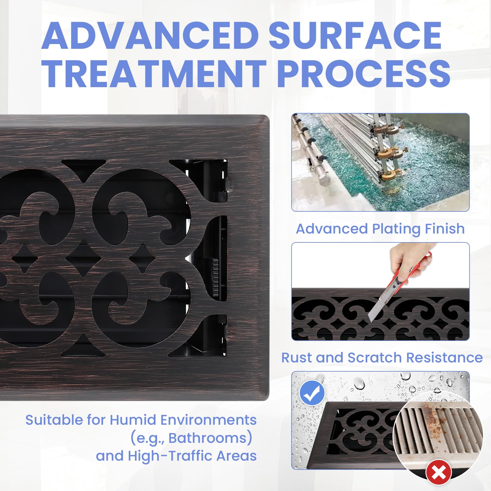 Howeall heavy-duty walkable vent with edge-folding design reduces trip hazards