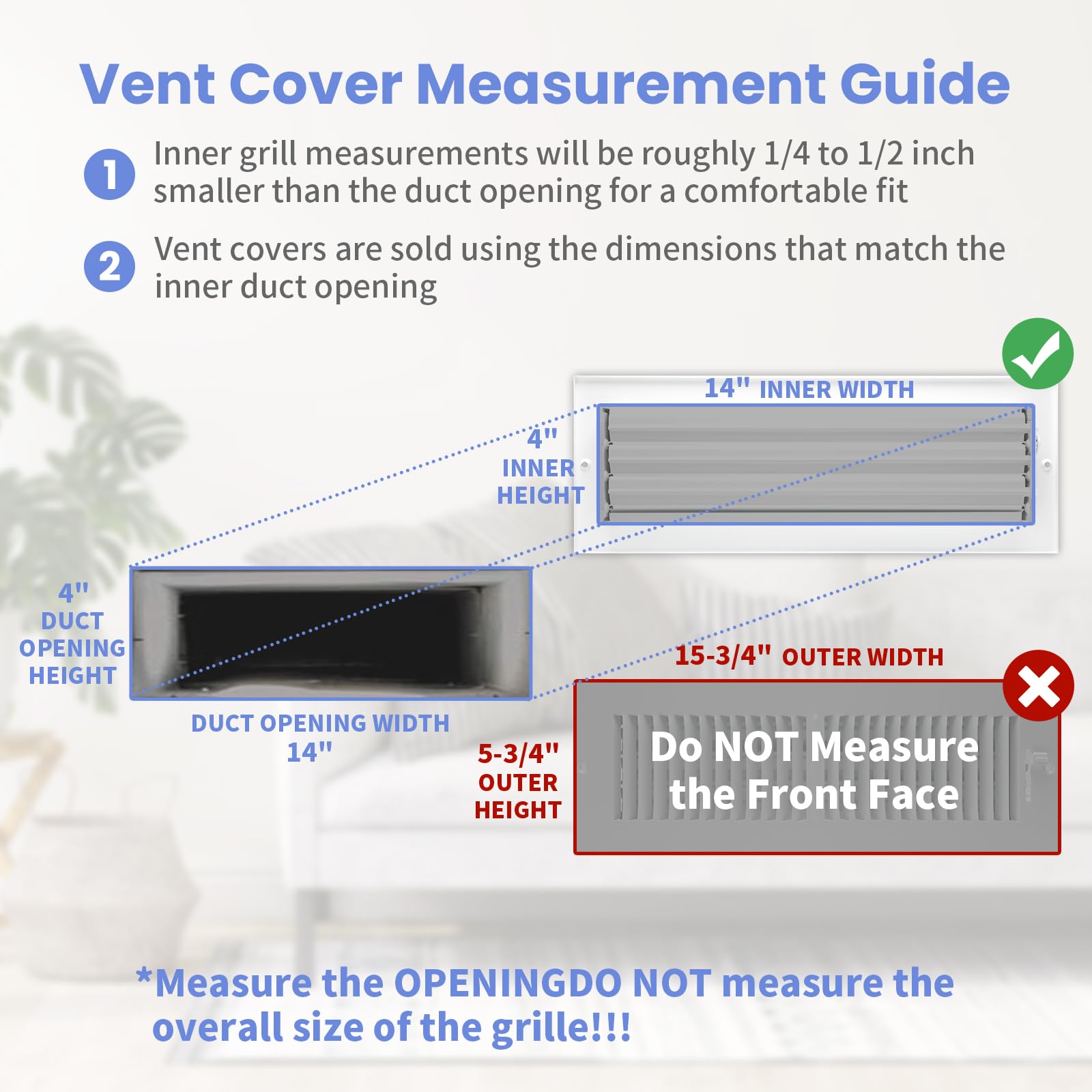Howeall minimalist white vent cover blends with any decor