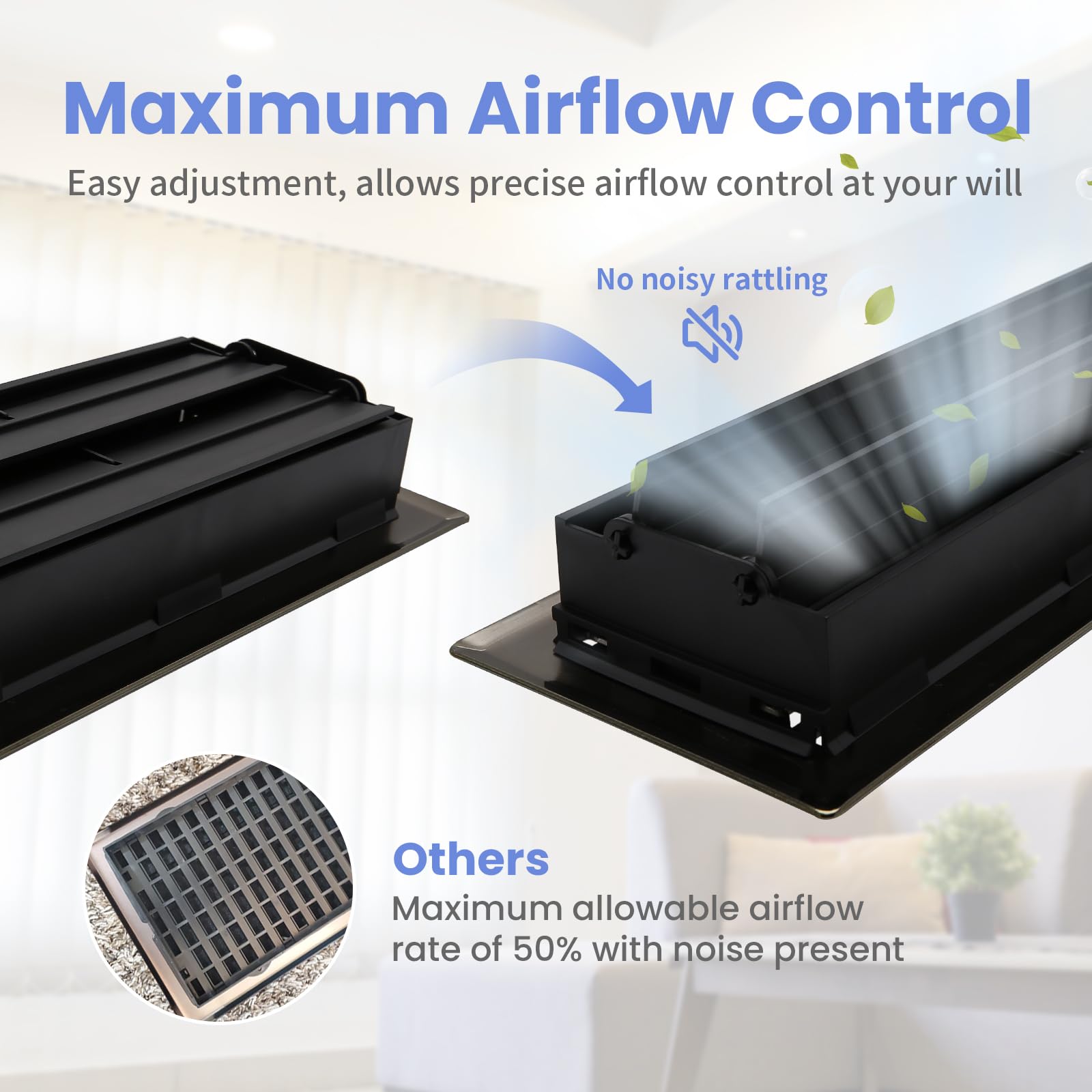 Howeall satin-nickel finish adds rust resistance and modern decor appeal