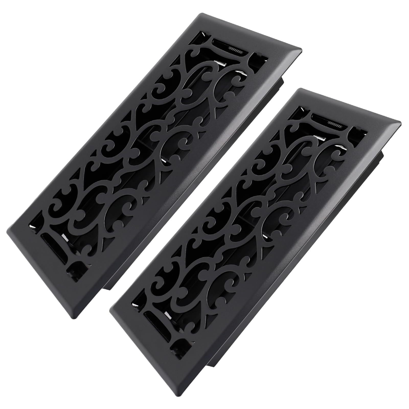 Howeall Savannah design floor register front view shows stylish steel cover
