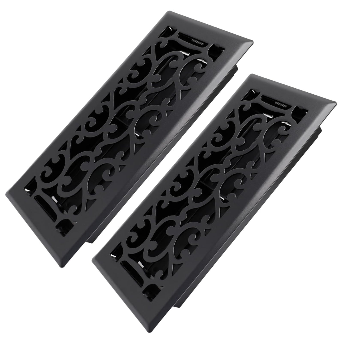 Howeall Savannah design floor register front view shows stylish steel cover