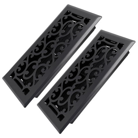 Howeall Savannah design floor register front view shows stylish steel cover