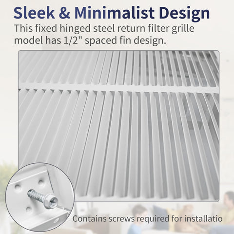 Howeall steel vent cover with white coating shown for long-lasting finish.