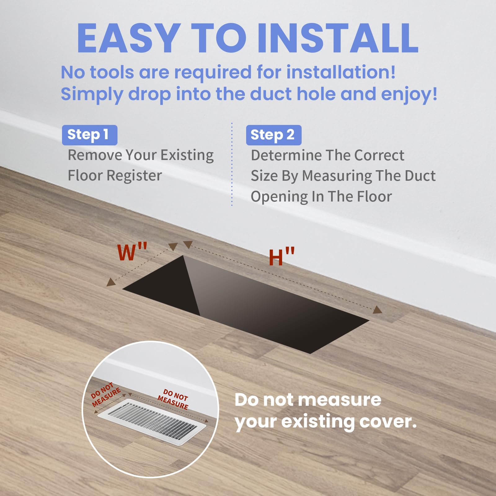 Howeall tool-free installation simplifies setup with no screws required.