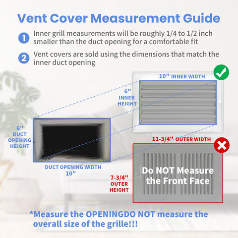 Howeall vent cover adjustable blades let you tailor airflow to your needs.