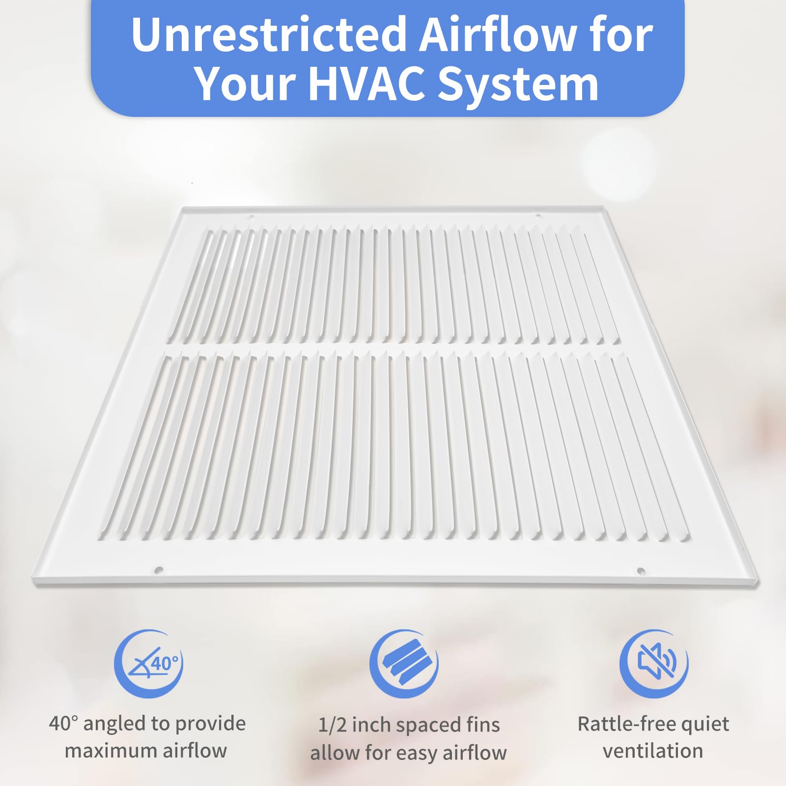 Howeall versatile ceiling and sidewall grille suits kitchens, offices, and living spaces.