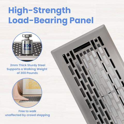Howeall heavy-duty steel floor register delivers durability for walkable spaces and daily use.