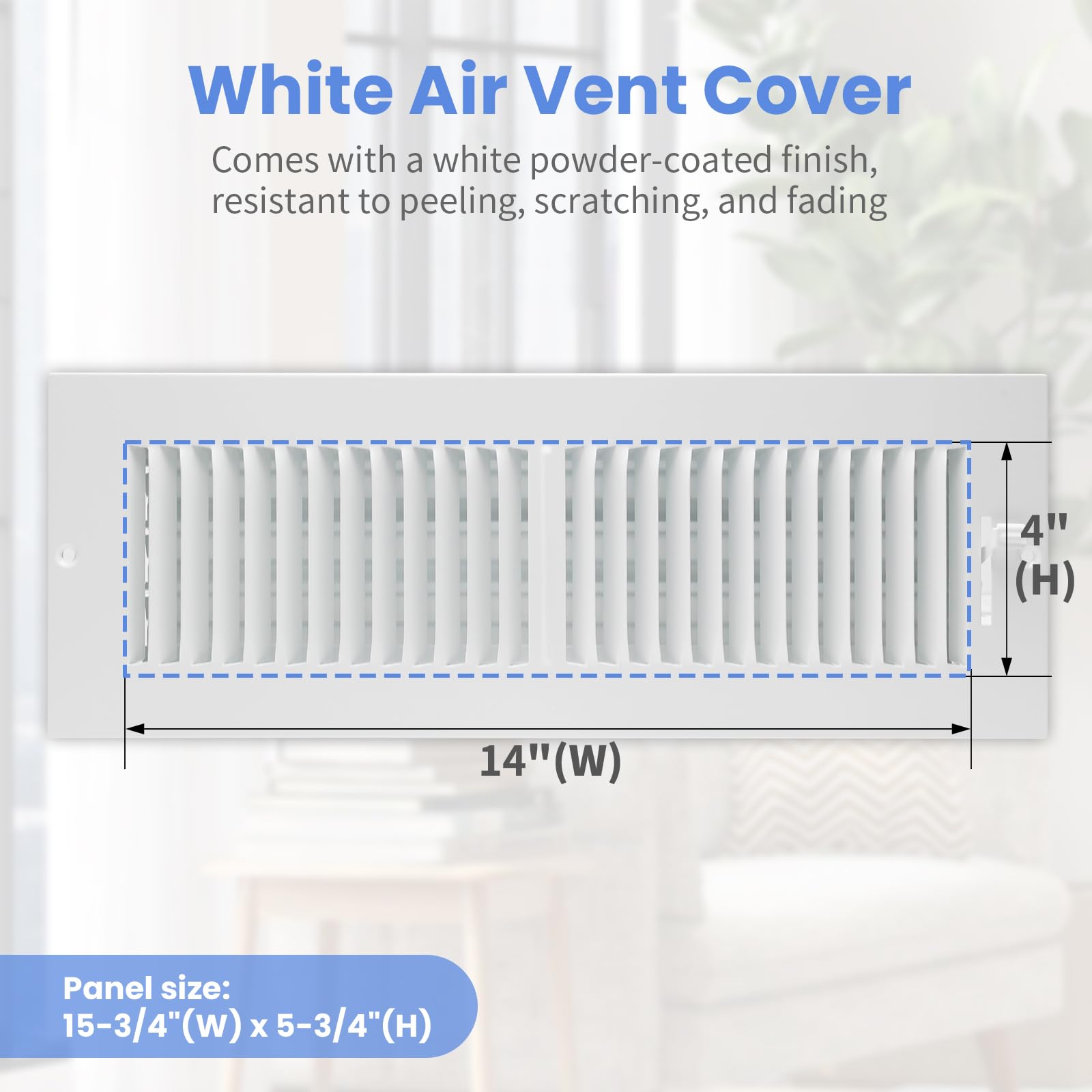Howeall wall-ceiling register with multi-shutter damper enables customizable airflow