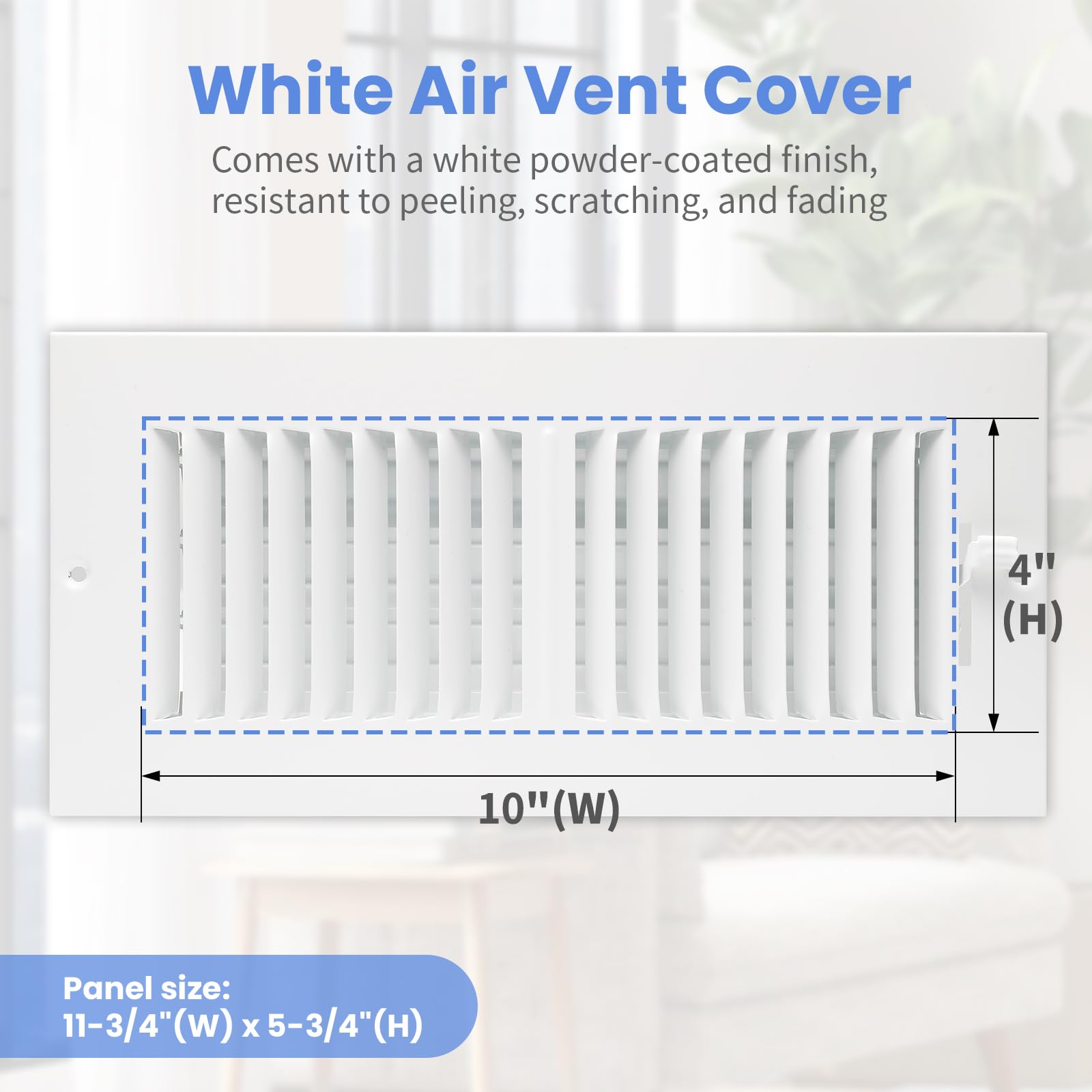 Howeall wall ceiling register featuring multi-shutter damper for precise airflow.