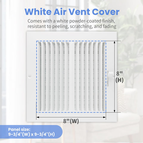 Howeall wall-ceiling-register with white finish blends seamlessly into interiors.