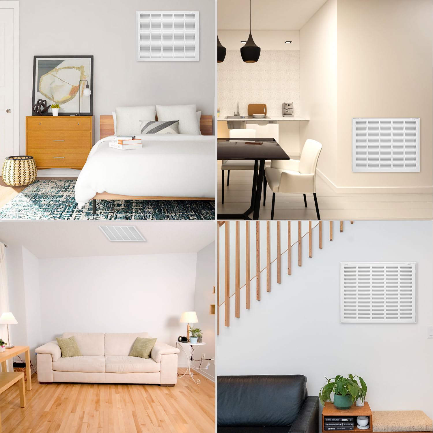 Howeall white coating provides a clean, modern look in any room.