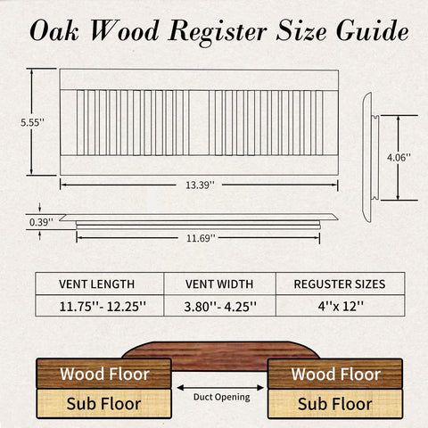 Howeall White Oak vent installed in a room for a seamless look