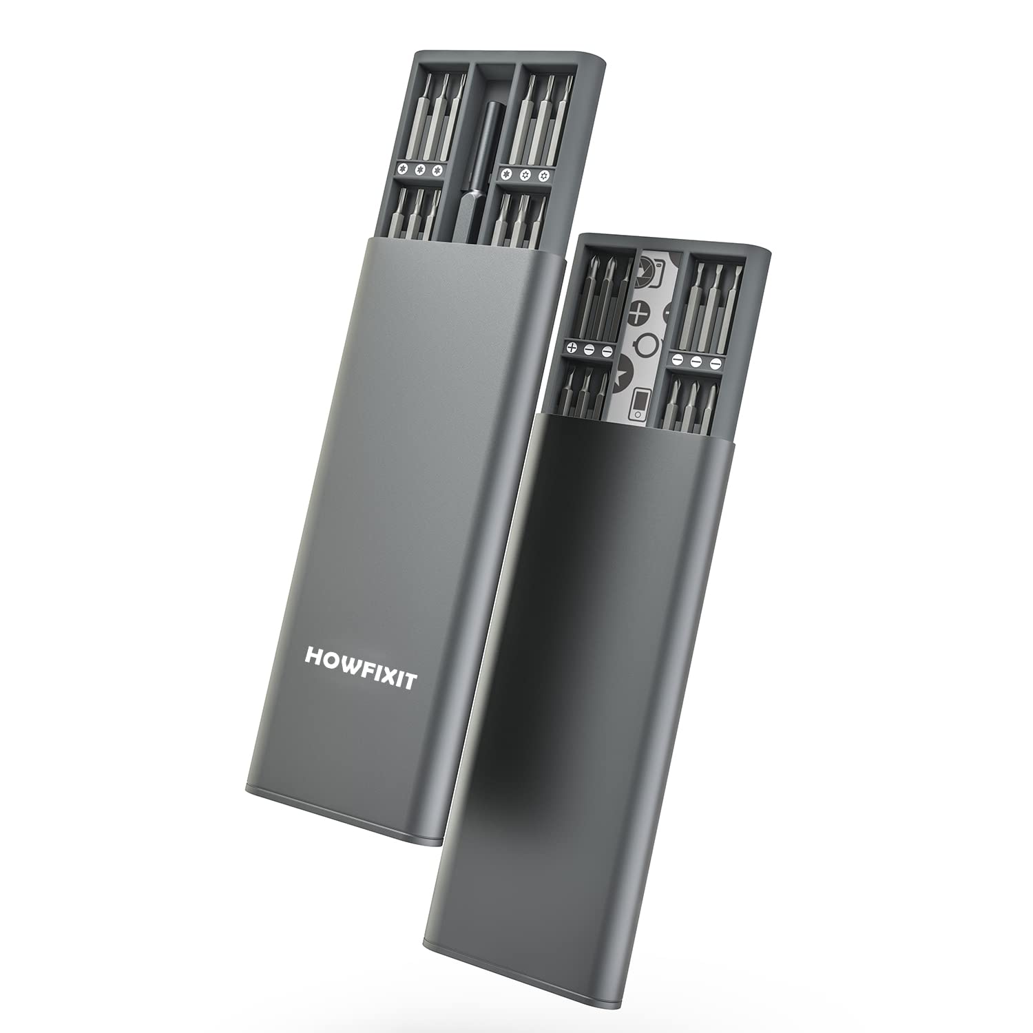 Close-up of HowFixit PRO 48-bit bits made from steel S2 for durability