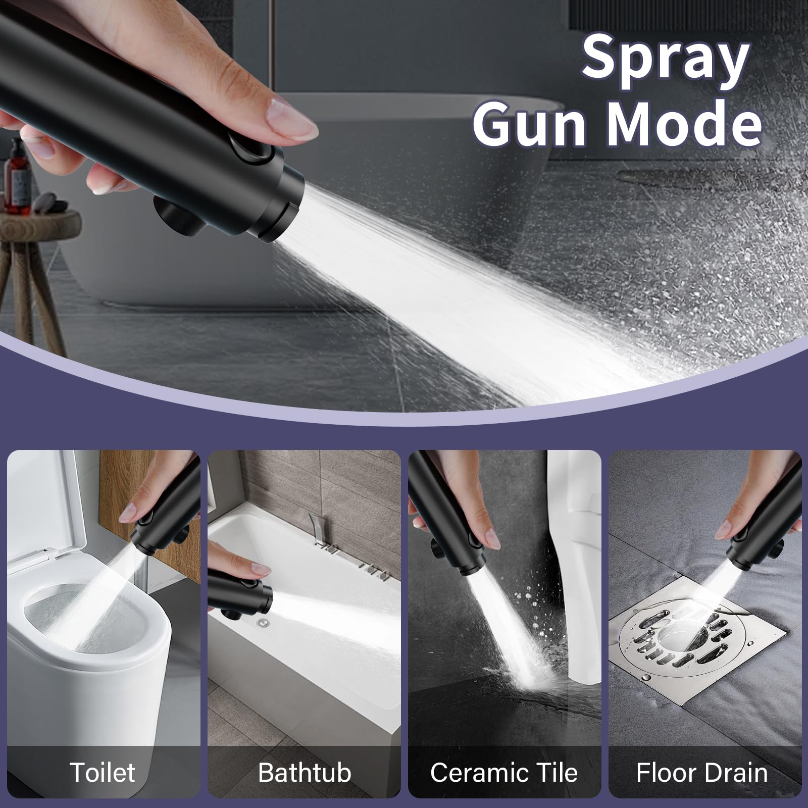 HOWUWEY universal adapters image shows flexible faucet connection options