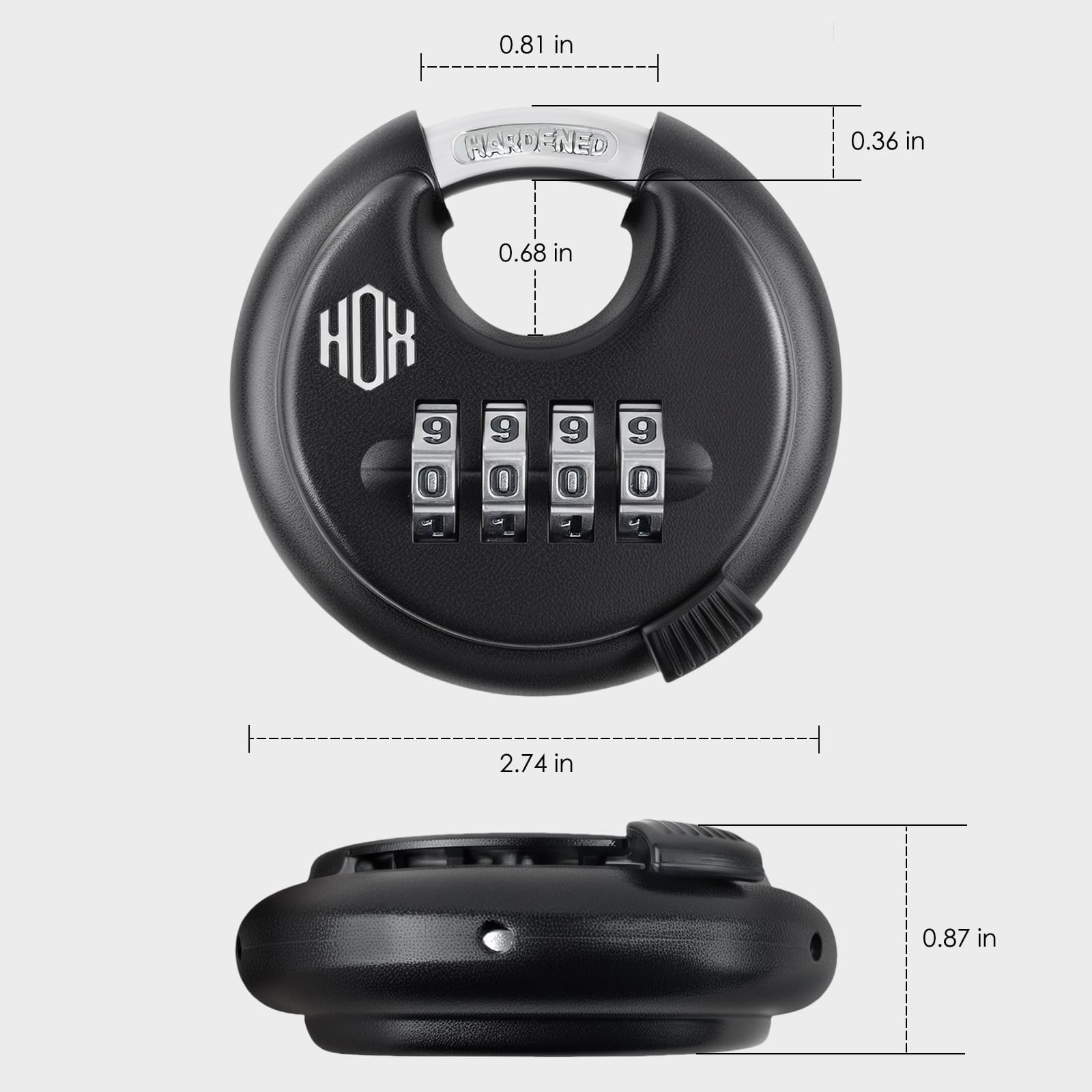 HOX wide-body lock in 2-3/4-inch size for versatile storage applications