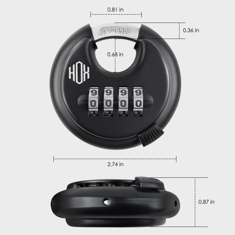 HOX wide-body lock in 2-3/4-inch size for versatile storage applications