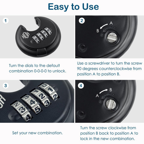 HOX disc padlock shielded design protecting shackle from tampering