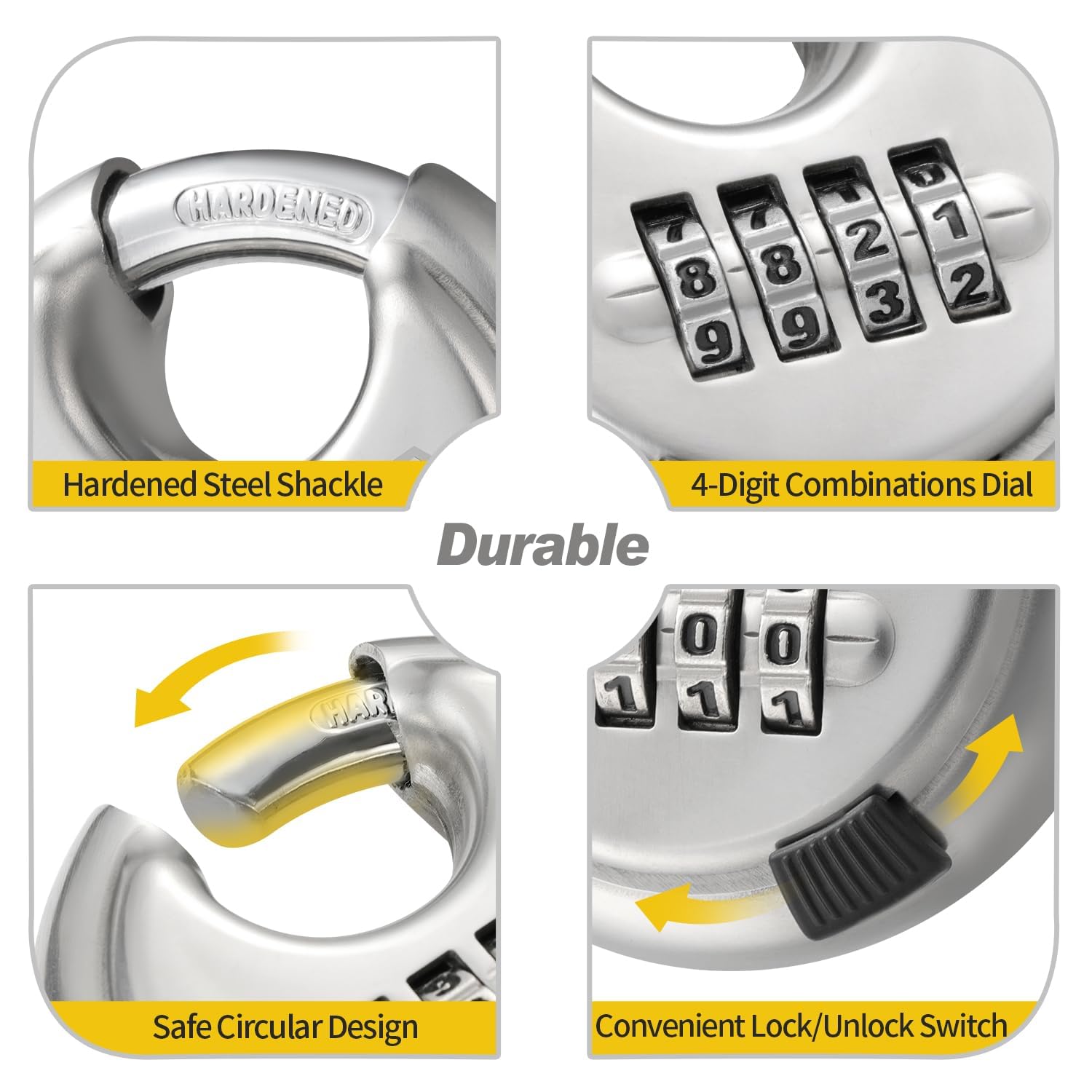 HOX wide body fits standard hasps with reliable protection.