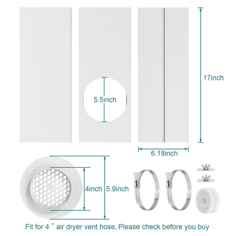 HOXHA 4inch coupler with filter ensures airflow and debris filtration.