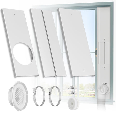 HOXHA window duct kit with dryer vent kit for secure, adjustable installation.