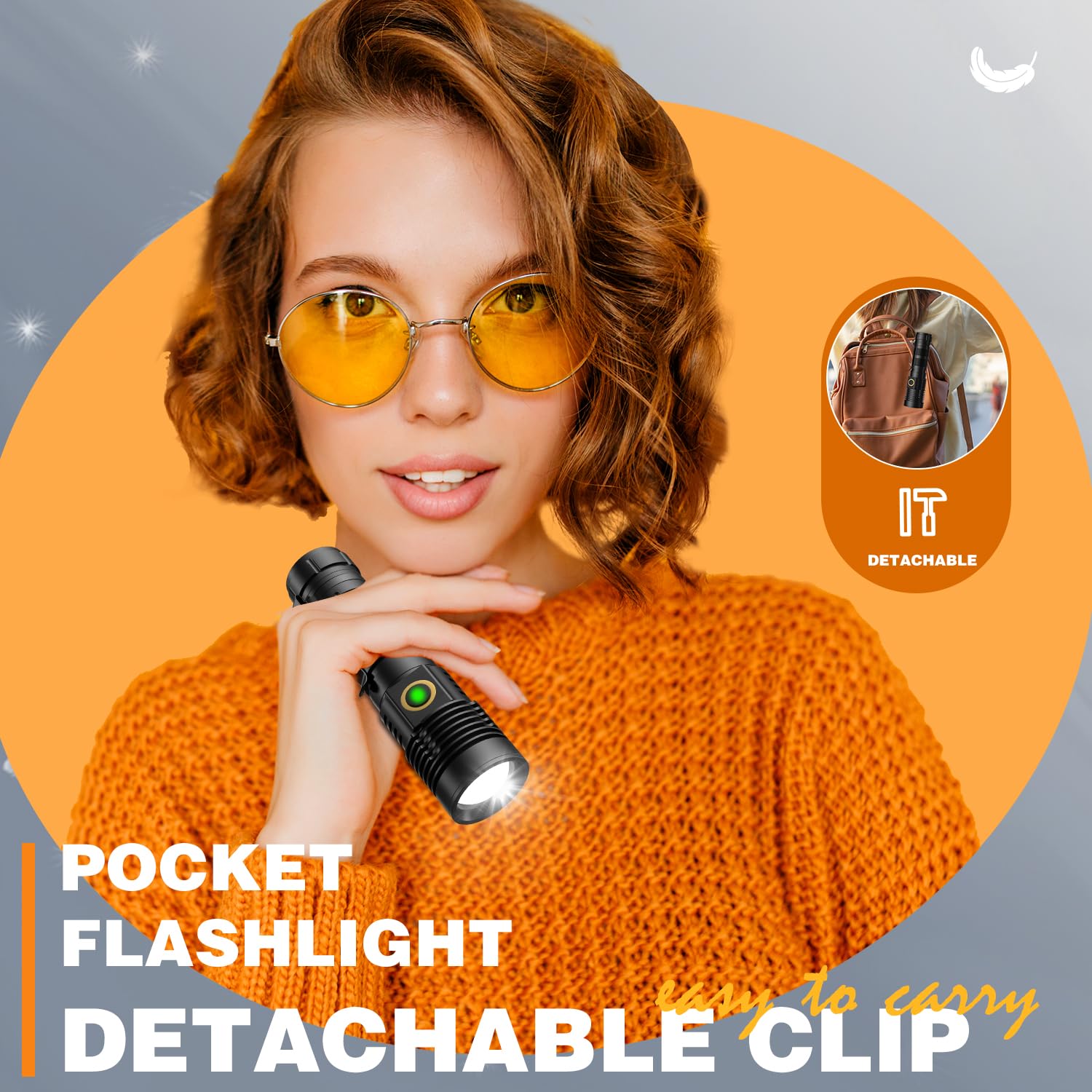Hoxida compact 5-inch flashlight fits easily in pockets and packs.