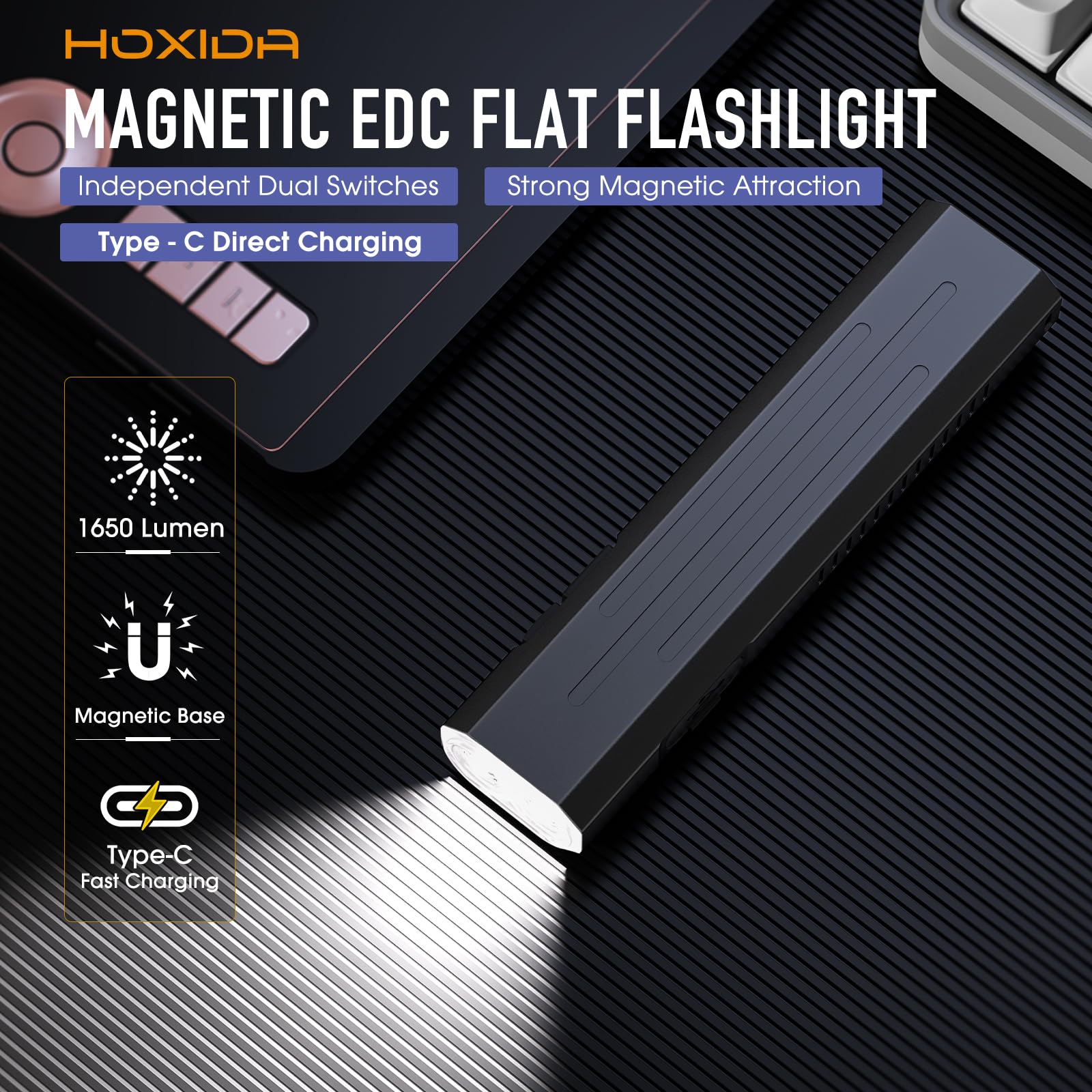 Hoxida compact pocket-light ideal for daily tasks.